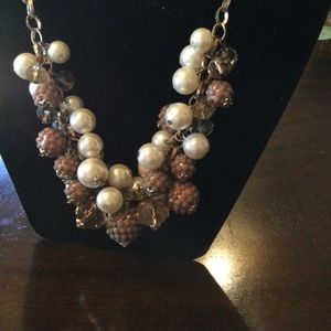 Faux pearl necklace